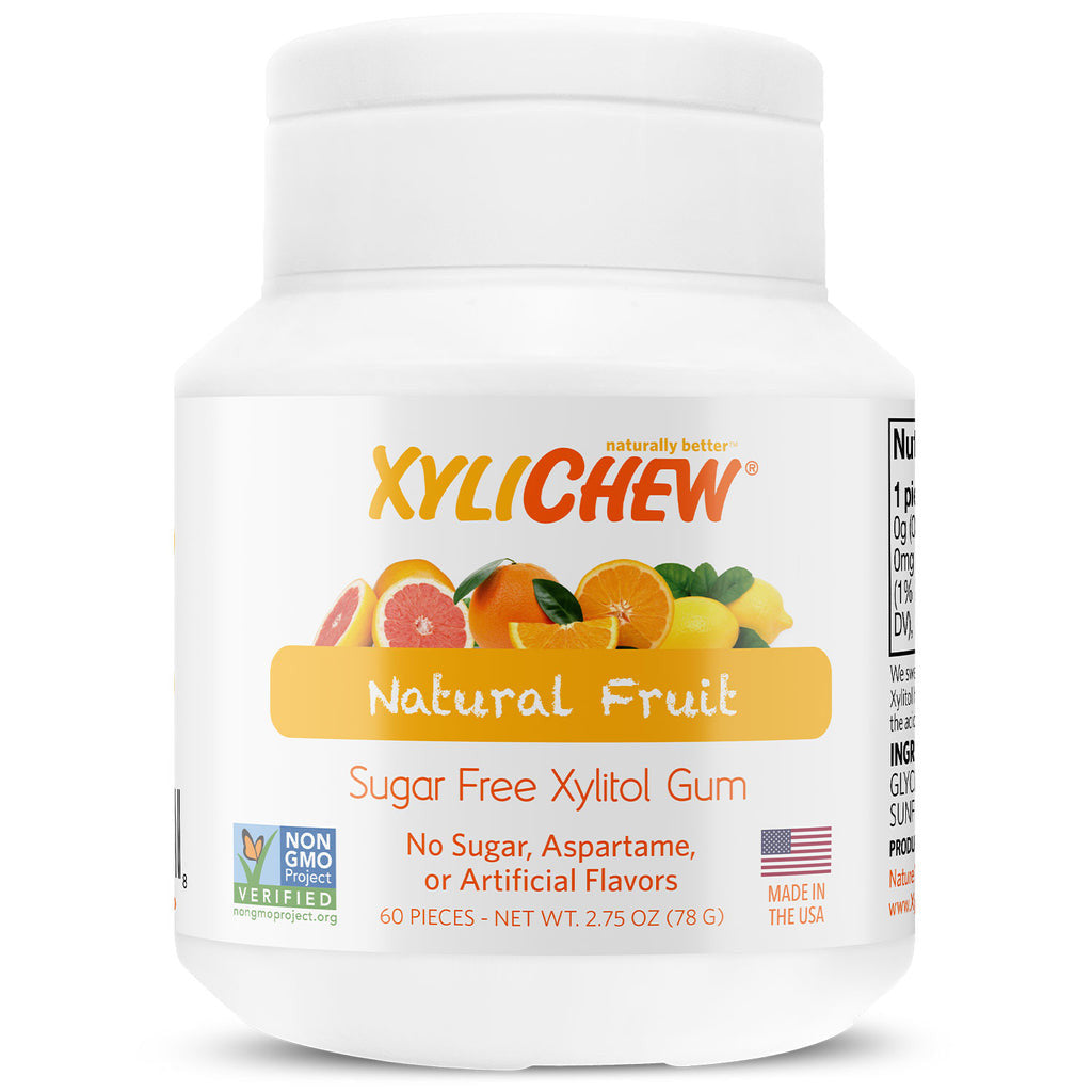 Xyli Chew Sugar Free Soft Chewing Gum, Fruit, 60 Ea